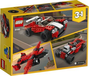 LEGO Creator Spor Araba 31100 - Araba Seven Çocuklar için Yaratıcı Oyuncak Yapım Seti (134 Parça)