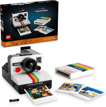 LEGO Ideas Polaroid OneStep SX-70 Kamera 21345 – Fotoğraf Meraklısı Yetişkinler için Koleksiyonluk ve Sergilenebilir Yaratıcı Model Yapım Seti (516 Parça)