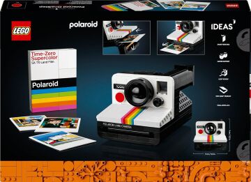 LEGO Ideas Polaroid OneStep SX-70 Kamera 21345 – Fotoğraf Meraklısı Yetişkinler için Koleksiyonluk ve Sergilenebilir Yaratıcı Model Yapım Seti (516 Parça)