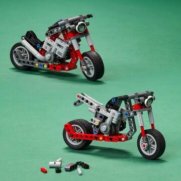 LEGO® Technic Motosiklet 42132 – 7 Yaş ve Üzeri Araçları Seven Çocuklar İçin 2’si 1 Arada Yaratıcı Oyuncak Model Yapım Seti (160 Parça)