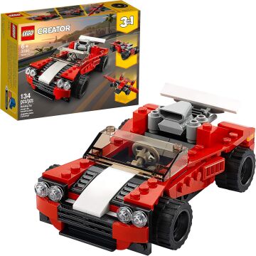 LEGO Creator Spor Araba 31100 - Araba Seven Çocuklar için Yaratıcı Oyuncak Yapım Seti (134 Parça)