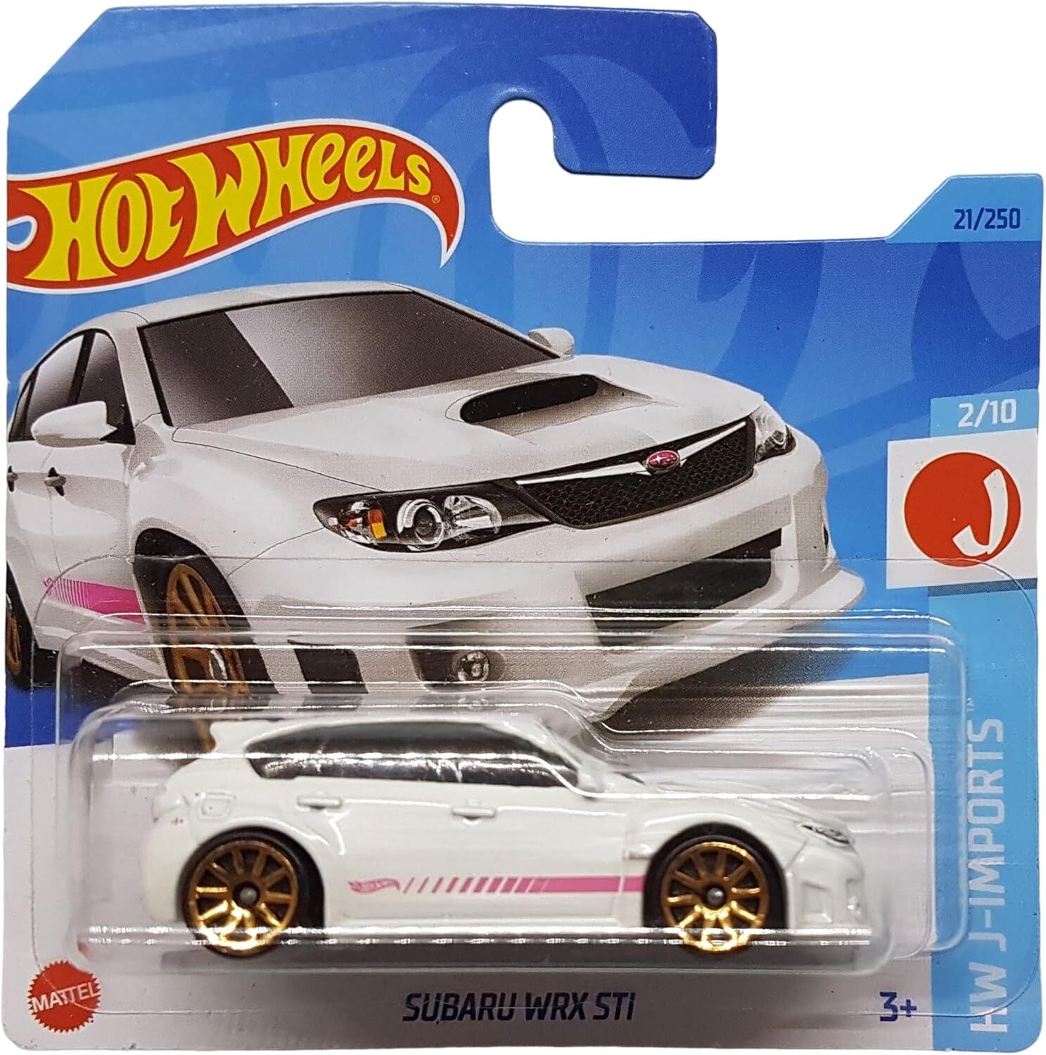 Hot Wheels - Subaru WRX STi - HW J-Imports 2/10 - HKK62 - Short Card - Beyaz - Mattel 2023