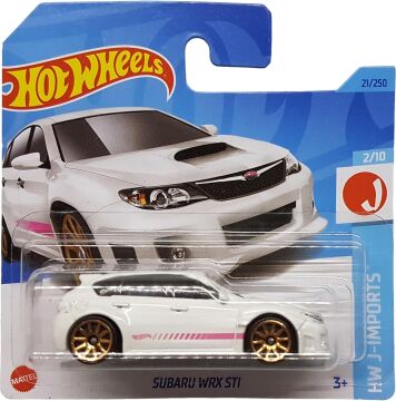 Hot Wheels - Subaru WRX STi - HW J-Imports 2/10 - HKK62 - Short Card - Beyaz - Mattel 2023
