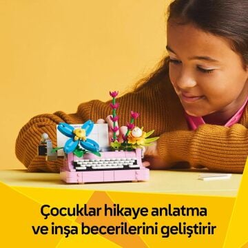 LEGO Creator 3’ü 1 Arada Çiçekli Daktilo 31169-8 Yaş ve Üzeri Çocuklar için Keytar veya Saksıya Dönüşebilen Yaratıcı Oyuncak Yapım Seti, Doğum Günü Hediyesi (363 Parça)