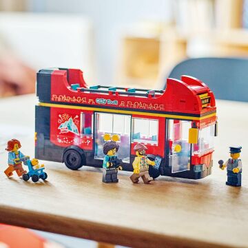 LEGO City Kırmızı İki Katlı Gezi Otobüsü 60407-7 Yaş ve Üzeri Çocuklar için Yaratıcı Oyuncak Yapım Seti (384 Parça)