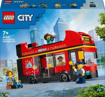LEGO City Kırmızı İki Katlı Gezi Otobüsü 60407-7 Yaş ve Üzeri Çocuklar için Yaratıcı Oyuncak Yapım Seti (384 Parça)