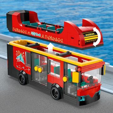 LEGO City Kırmızı İki Katlı Gezi Otobüsü 60407-7 Yaş ve Üzeri Çocuklar için Yaratıcı Oyuncak Yapım Seti (384 Parça)