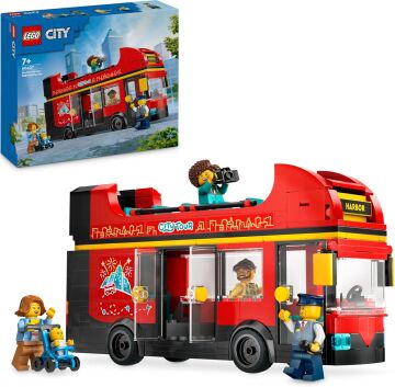 LEGO City Kırmızı İki Katlı Gezi Otobüsü 60407-7 Yaş ve Üzeri Çocuklar için Yaratıcı Oyuncak Yapım Seti (384 Parça)