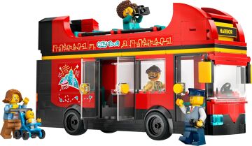 LEGO City Kırmızı İki Katlı Gezi Otobüsü 60407-7 Yaş ve Üzeri Çocuklar için Yaratıcı Oyuncak Yapım Seti (384 Parça)