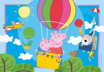 Ravensburger 55746 2x12 Parçalı Puzzle Peppa Macerada, Renkli