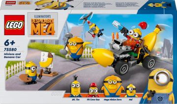 LEGO Despicable Me 4 Minyonlar ve Muz Araba 75580 6 Yaş ve Üzeri Çocuklar İçin Filmden Esinlenen Yaratıcı Oyuncak Yapım Seti (136 Parça)