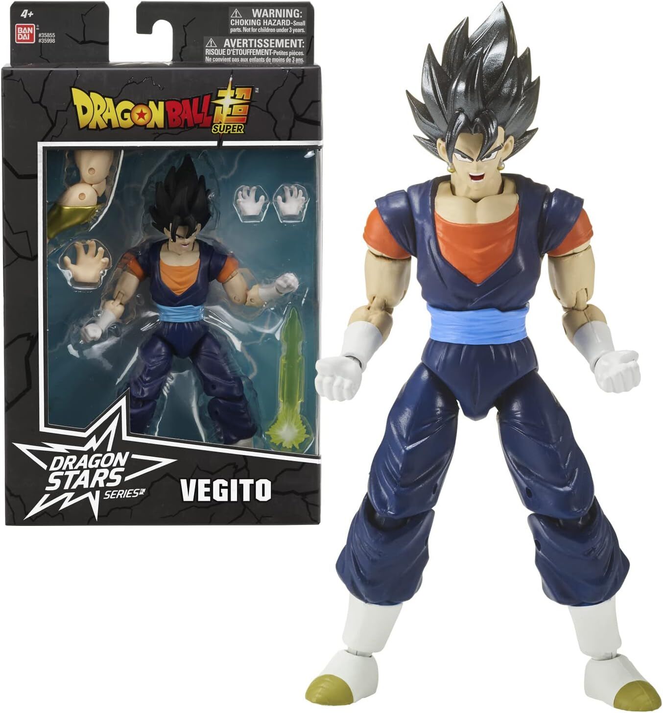 BANDAI 16 cm Dragon Ball Vegito Poz Verilebilir Figür, Dragon Stars Serisi