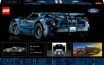 LEGO Technic 2022 Ford GT 42154 - Yetişkinler İçin Sergilenebilecek Bir Supercar Modeli İçeren Yaratıcı Model Yapım Seti (1466 Parça)