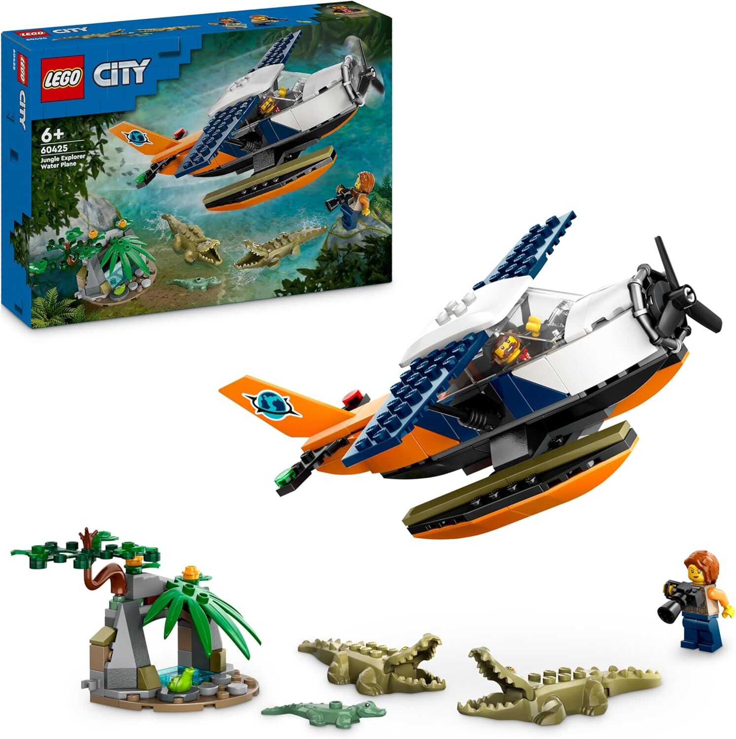 LEGO City Orman Kaşifinin Deniz Uçağı 60425-6 Yaş ve Üzeri Çocuklar için Yaratıcı Oyuncak Yapım Seti