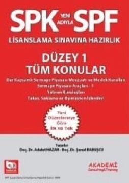 SPK Yeni Adıyla SPF Lisanslama Sınavına Hazırlık - Düzey 1: Tüm Konular