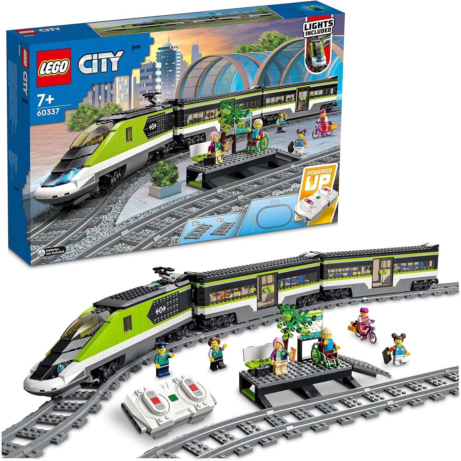 LEGO® City Ekspres Yolcu Treni 60337-7 Yaş ve Üzeri Çocuklar için Powered Up Teknolojili Oyuncak Tren Yapım Seti (764 Parça)
