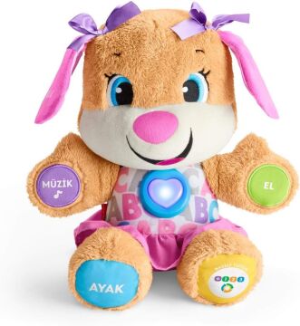 Fisher-Price Eğlen&Öğren yaş ve üzeria Göre Gelişim Eğitici Köpekçiğin Kız Kardeşi (Türkçe), 6 - 36 aylık, FPP83
