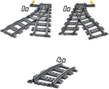 LEGO City Değiştiren Makaslar 60238-5 Yaş ve Üzeri Tren Seven Çocuklar için City Setleriyle Uyumlu Yaratıcı Oyuncak Yapım Seti (8 Parça)