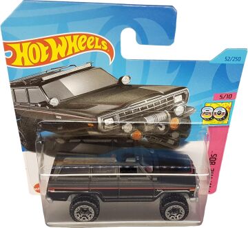 Hot Wheels - 1988 Jeep Wagoneer - HW: The ´80s 5/10 - HKJ63 - Short Card - Arazi aracı - siyah metalik - Mattel 2023