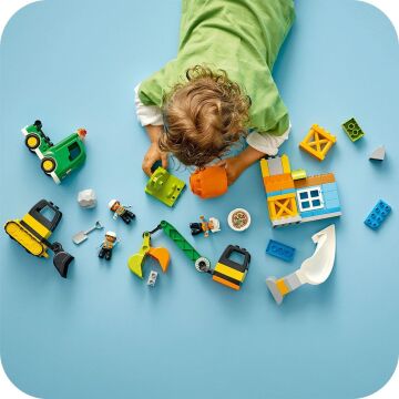 LEGO DUPLO Kasabası İnşaat Sahası 10990, 2 Yaş ve Üzeri için Oyuncak Yapım Seti (61 Parça)