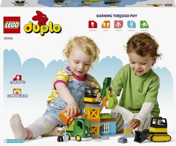 LEGO DUPLO Kasabası İnşaat Sahası 10990, 2 Yaş ve Üzeri için Oyuncak Yapım Seti (61 Parça)