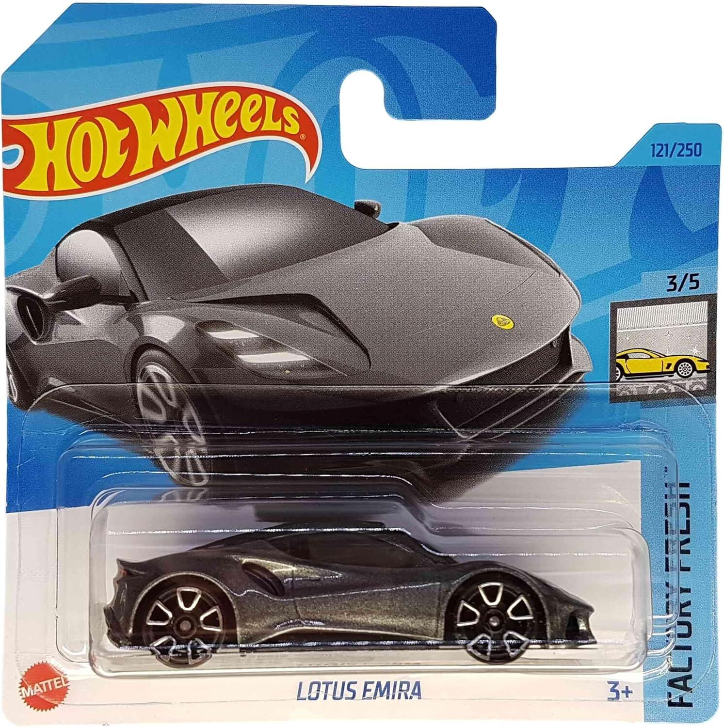 Hot Wheels - Lotus Emira - Factory Fresh 3/5 - HKK78 - Short Card - Orta Motorlu Spor Araba - Gri Metalik - Mattel 2023