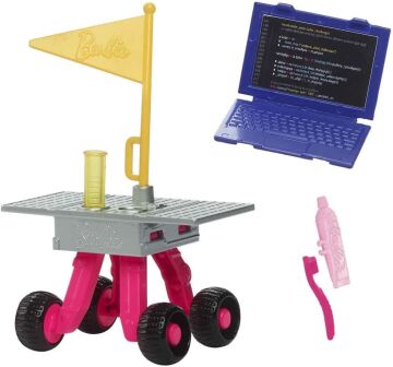 Barbie 65. Yıldönümü Bebeği ve 10 Aksesuar, Esmer Bebekli Astronot Seti, Rolling Rover, Flipping Shield ve Daha Fazlası ile Uzay Kaskı
