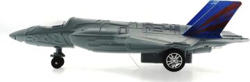 Mega brands Çek Bırak Metal F-35 Benzeri Gri Savaş Uçağı Sesli Işıklı
