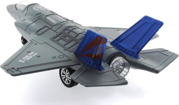 Mega brands Çek Bırak Metal F-35 Benzeri Gri Savaş Uçağı Sesli Işıklı