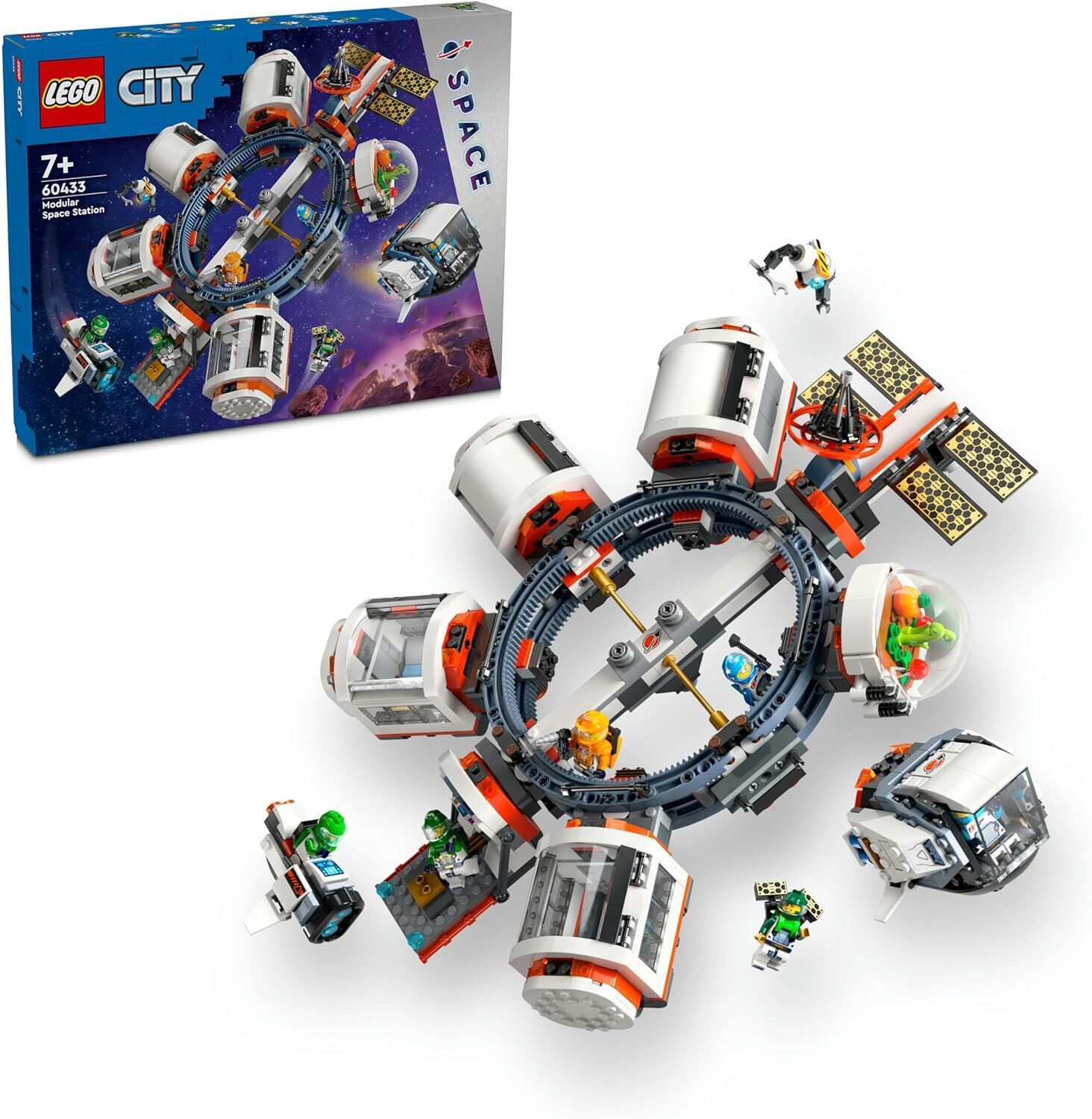 LEGO City Modüler Uzay İstasyonu 60433-7 Yaş ve Üzeri Uzay Meraklısı Çocuklar için Yaratıcı Oyuncak Yapım Seti (1097 Parça)