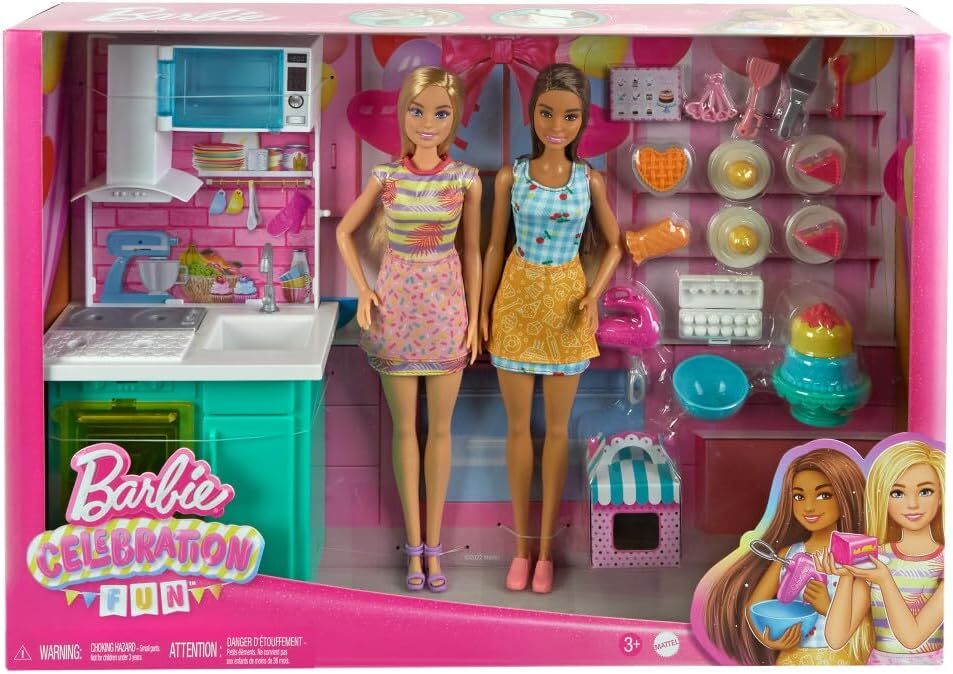 Barbie Brooklyn ve Malibu Pasta Yapıyor Oyun Seti HJY94