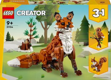 LEGO® Creator Orman Hayvanları: Kızıl Tilki 31154-9 Yaş ve Üzeri Çocuklar için Baykuş ve Sincap Model Seçenekleri İçeren 3’ü 1 Arada Yaratıcı Oyuncak Yapım Seti (667 Parça)