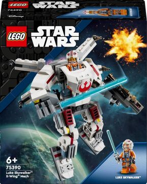 LEGO Star Wars Luke Skywalker X-Wing Robotu 75390-6 Yaş ve Üzeri Çocuklar için İnşa Edilebilen Koleksiyonluk Yaratıcı Oyuncak Yapım Seti (195 Parça)