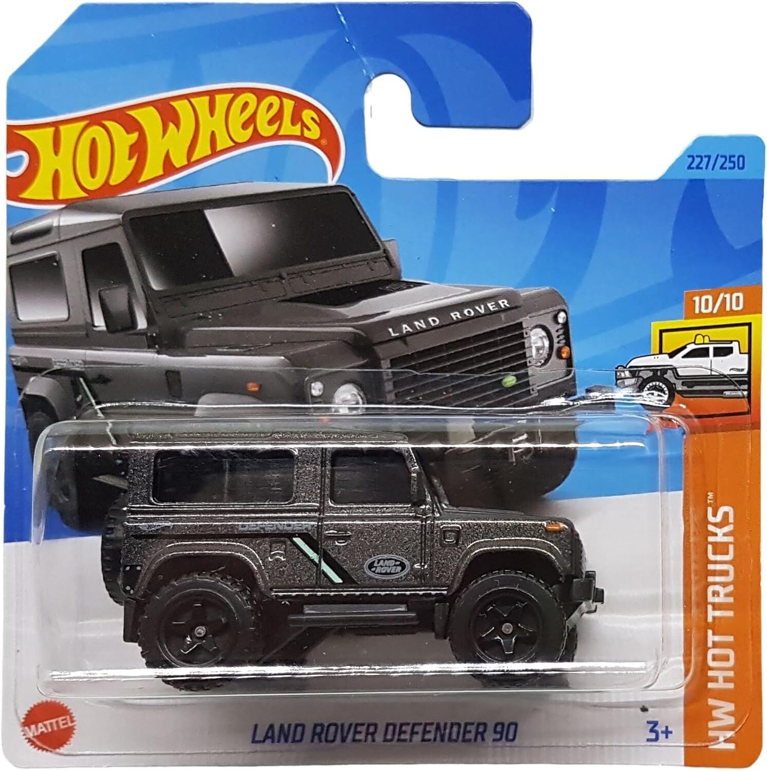 Hot Wheels - Land Rover Defender 90 - HW Hot Trucks 10/10 - HKJ05 - Short Card - Arazi aracı - Mattel 2023