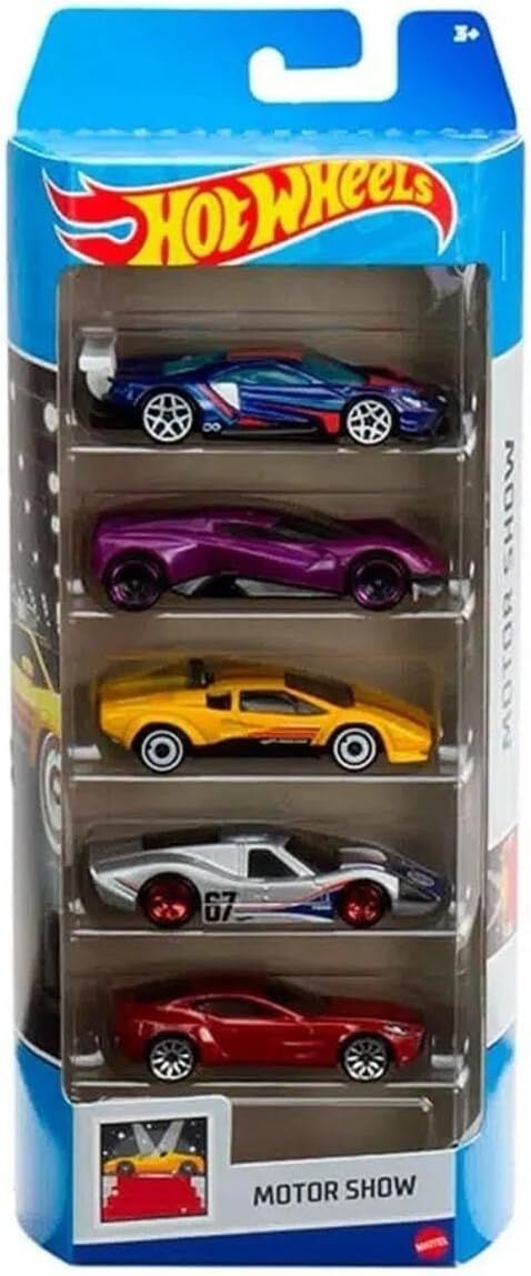 HOT WHEELS-1806 Beşli Araba Seti Motor Show Hly63