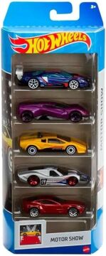 HOT WHEELS-1806 Beşli Araba Seti Motor Show Hly63