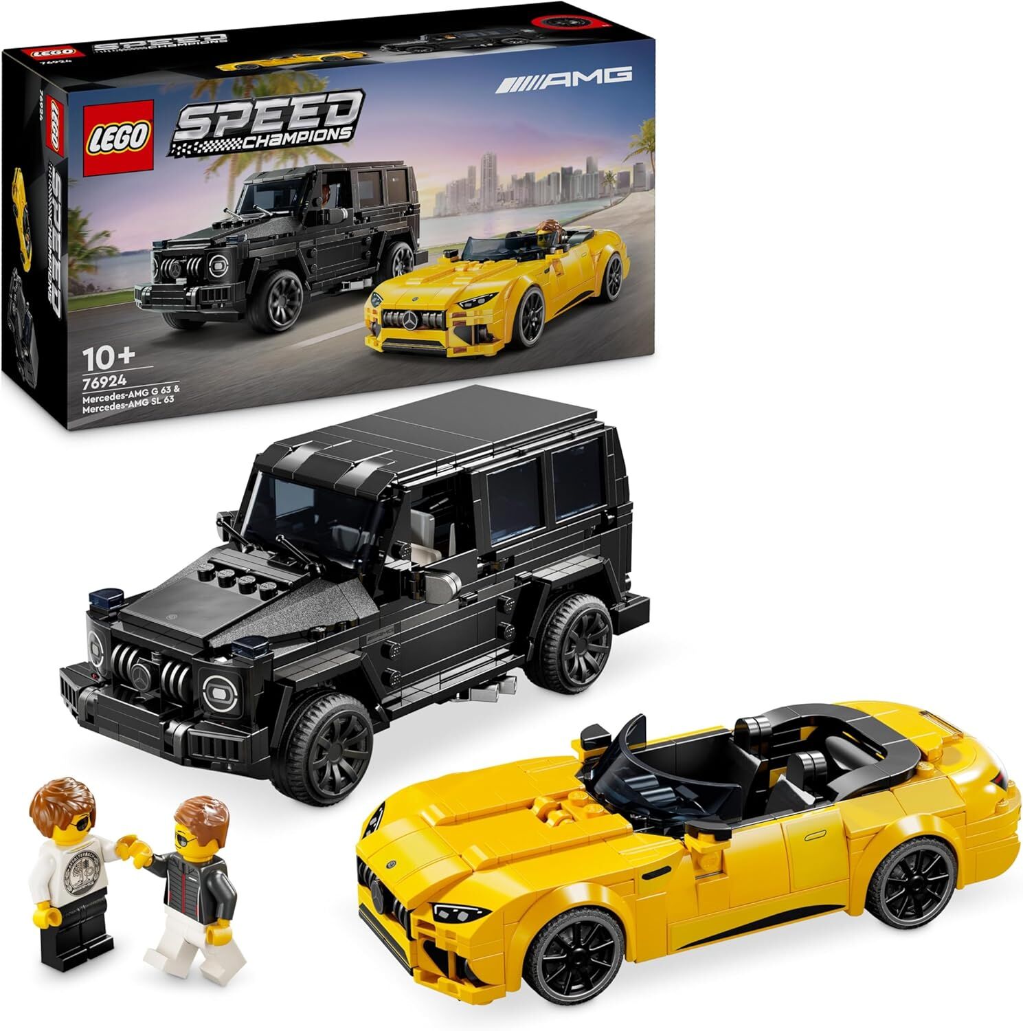 LEGO Speed Champions Mercedes-AMG G 63 ve Mercedes-AMG SL 63 76924, 10 Yaş ve Üzeri Araç Tutkunları için 2 İnşa Edilebilen Model İçeren Yaratıcı Oyuncak Yapım Seti (808 Parça)