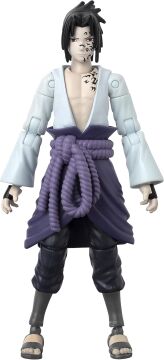 BANDAI, 16 cm Anime Heroes Naruto Sasuke Uchiha Figür ve Aksesuar Seti
