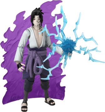 BANDAI, 16 cm Anime Heroes Naruto Sasuke Uchiha Figür ve Aksesuar Seti