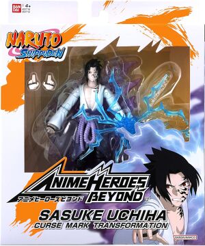 BANDAI, 16 cm Anime Heroes Naruto Sasuke Uchiha Figür ve Aksesuar Seti