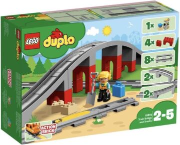 LEGO DUPLO Tren Rayları 10882-2 Yaş ve Üzeri Çocuklar için DUPLO Setleriyle Uyumlu Tamamlayıcı Eğitici Oyuncak Yapım Seti (23 Parça)