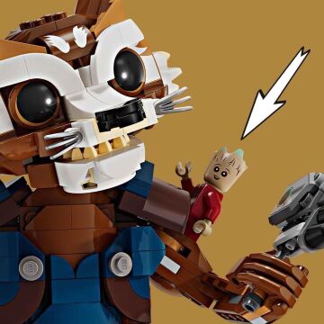 LEGO Marvel Rocket ve Bebek Groot 76282 – 10 Yaş ve Üzeri Süper Kahraman Seven Çocuklar İçin İnşa Edilebilen Yaratıcı Oyuncak Yapım Seti (566 Parça)