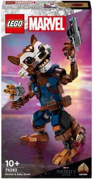LEGO Marvel Rocket ve Bebek Groot 76282 – 10 Yaş ve Üzeri Süper Kahraman Seven Çocuklar İçin İnşa Edilebilen Yaratıcı Oyuncak Yapım Seti (566 Parça)