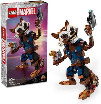LEGO Marvel Rocket ve Bebek Groot 76282 – 10 Yaş ve Üzeri Süper Kahraman Seven Çocuklar İçin İnşa Edilebilen Yaratıcı Oyuncak Yapım Seti (566 Parça)