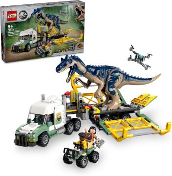 LEGO Jurassic World Dinozor Görevleri: Allosaurus Taşıma Kamyonu 76966 – 8 Yaş ve Üzeri Çocuklar için Yaratıcı Oyuncak Yapım Seti (588 Parça)