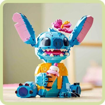 LEGO Disney Stiç 43249-9 Yaş ve Üzeri Çocuklar için Dondurma Külahlı İnşa Edilebilen Yaratıcı Oyuncak Yapım Seti (730 Parça)
