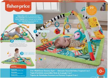 Fisher-Price 3'ü 1 Arada Yağmur Ormanı Jimnastik Merkezi, HJW08