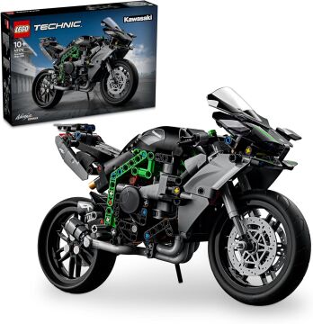 LEGO Technic Kawasaki Ninja H2R Motosiklet 42170-10 Yaş ve Üzeri Çocuklar için Koleksiyonluk Yaratıcı Oyuncak Model Yapım Seti (643 Parça)