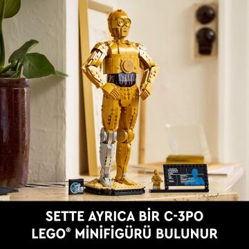 LEGO Star Wars C-3PO 75398 - Yetişkinler için İnşa Edilebilen Koleksiyonluk ve Nostaljik Droid Figürü Yapım Seti (1138 Parça)