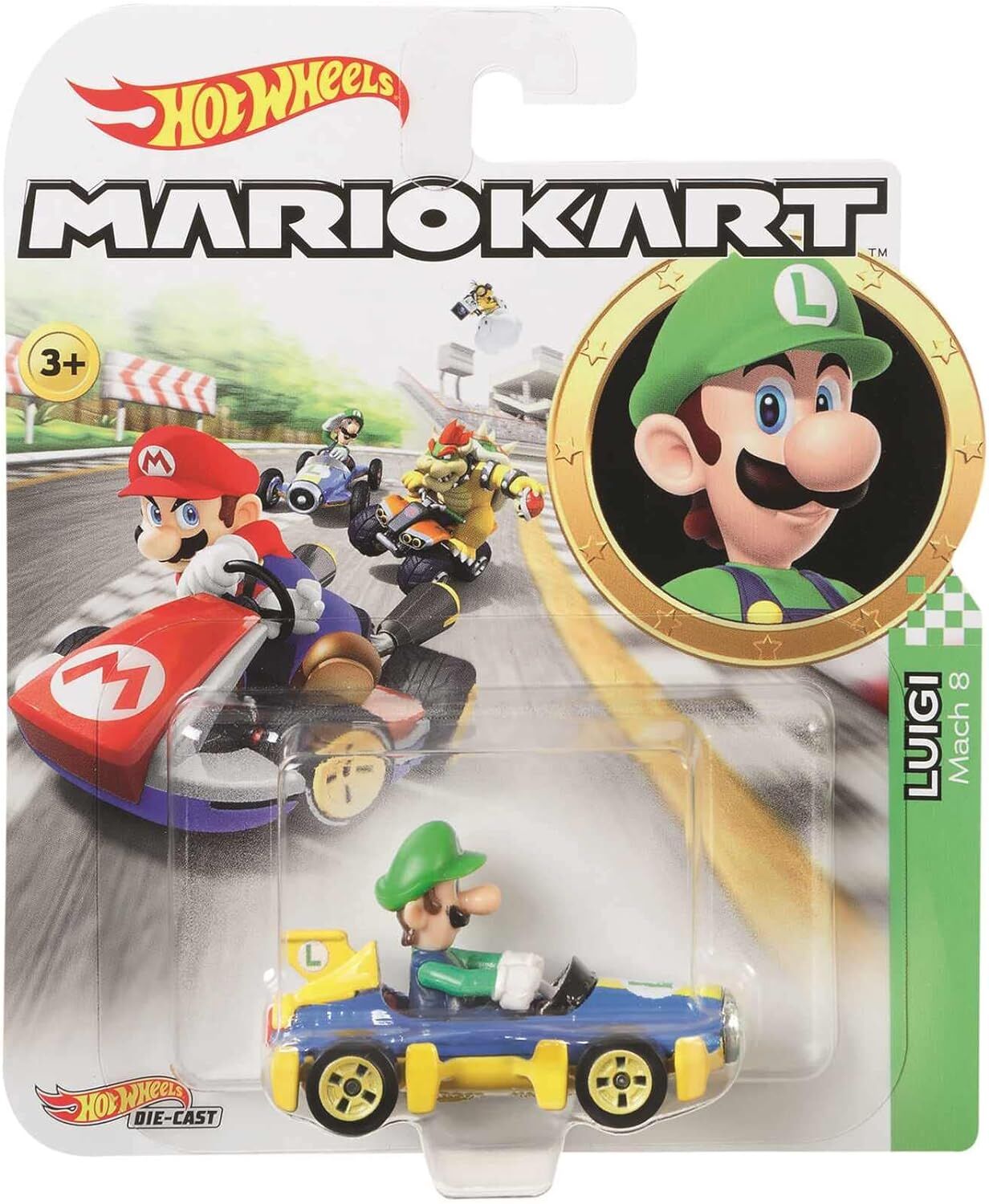 HOT WHEELS® MARIO KART™ LUIGI, MACH 8 Vehicle